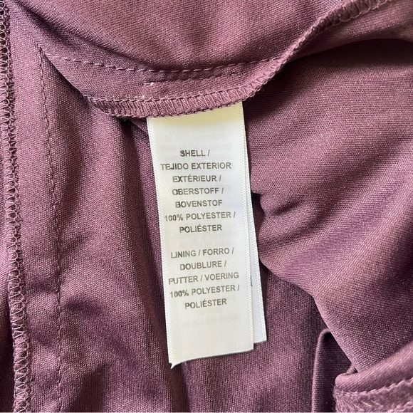 Adrianna Papell Formal Sleeveless Bead Bodice Chiffon Gown Color Purple Size 8 - Picture 11 of 11